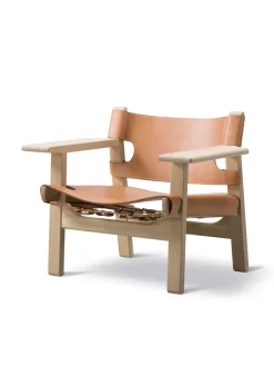 Fredericia Furniture Den Spanske Stol i cognac læder, eg olie af Børge Mogensen><noscript><img width=