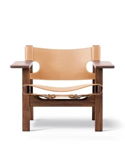 Fredericia Furniture Den Spanske Stol i cognac læder, eg olie af Børge Mogensen><noscript><img width=