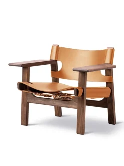 Fredericia Furniture Den Spanske Stol i cognac læder, eg sæbe af Børge Mogensen><noscript><img width=