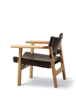 Fredericia Furniture Den Spanske Stol i cognac læder, eg sæbe af Børge Mogensen><noscript><img width=