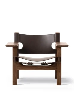 Fredericia Furniture Den Spanske Stol i cognac læder, eg sæbe af Børge Mogensen><noscript><img width=