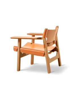 Fredericia Furniture Den Spanske Stol i cognac læder, eg sæbe af Børge Mogensen><noscript><img width=