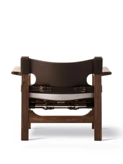 Fredericia Furniture Den Spanske Stol i sort læder, eg olie af Børge Mogensen><noscript><img width=