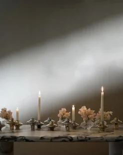 Hein Studio Doublet Candleholder Large, silver fra><noscript><img width=