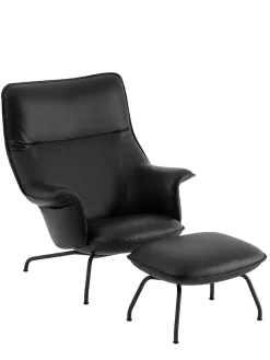 Muuto Doze Lounge Chair inkl. Fodskammel, easy leather root fra><noscript><img width=