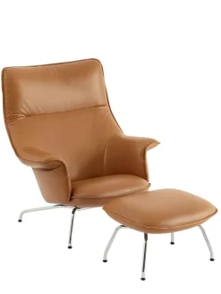 Muuto Doze Lounge Chair inkl. Fodskammel, easy leather root fra><noscript><img width=