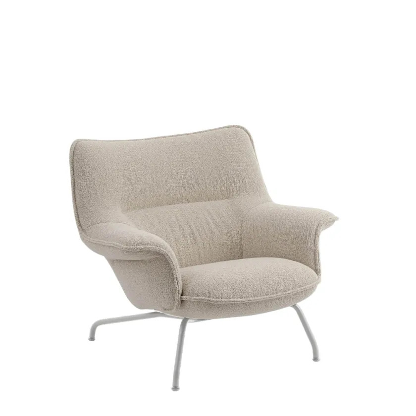 Muuto Doze Lounge Chair, Low Back, Heath tekstil, Tube base fra> Lænestole