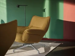 Muuto Doze Lounge Chair, Low Back, Ocean 80/tekstil, Tube base fra> Lænestole