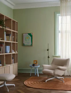 Muuto Doze Lounge Chair, Low Back, Ocean 80/tekstil, Tube base fra><noscript><img width=