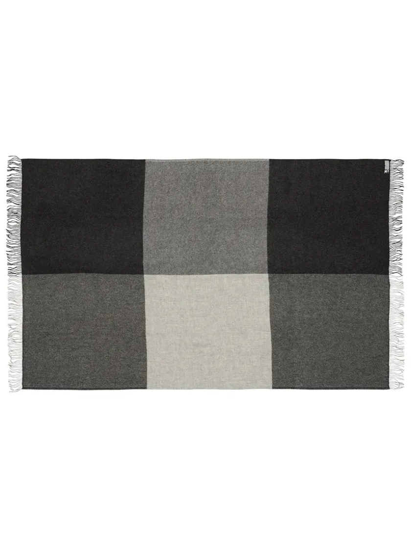 Silkeborg Uldspinderi Drejø Plaid, grey mix fra> Puder Og Plaider