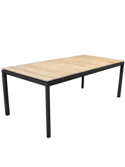 Cane-line Drop Spisebord m/120 cm udtræk, teak/lava grey fra> Haveborde