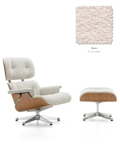 Vitra Eames Lounge Chair inkl. Fodskammel, valnød/Nubia fra><noscript><img width=