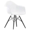 Vitra Eames Plastic Armchair DAW, sortlakeret ahorntræ fra> Spisebordsstole