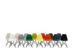 Vitra Eames Plastic Side Chair DSX, sort pulverlakeret fra><noscript><img width=
