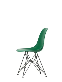 Vitra Eames Plastic Side Chair DSR, sort pulverlakeret fra> Spisebordsstole