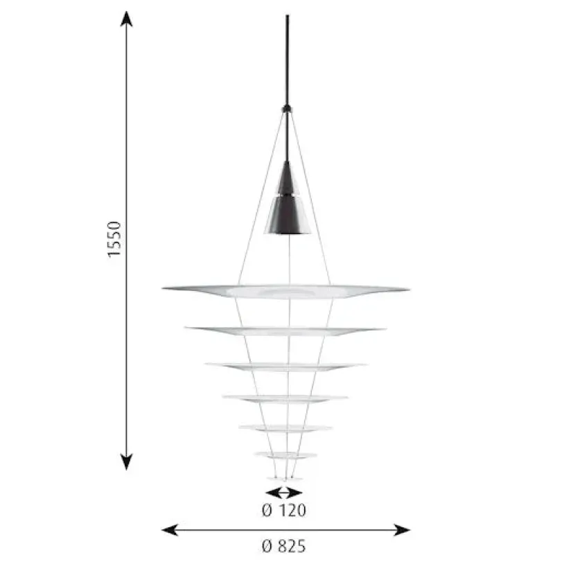 Louis Poulsen Enigma 825 pendel sort fra> Pendler|Spots