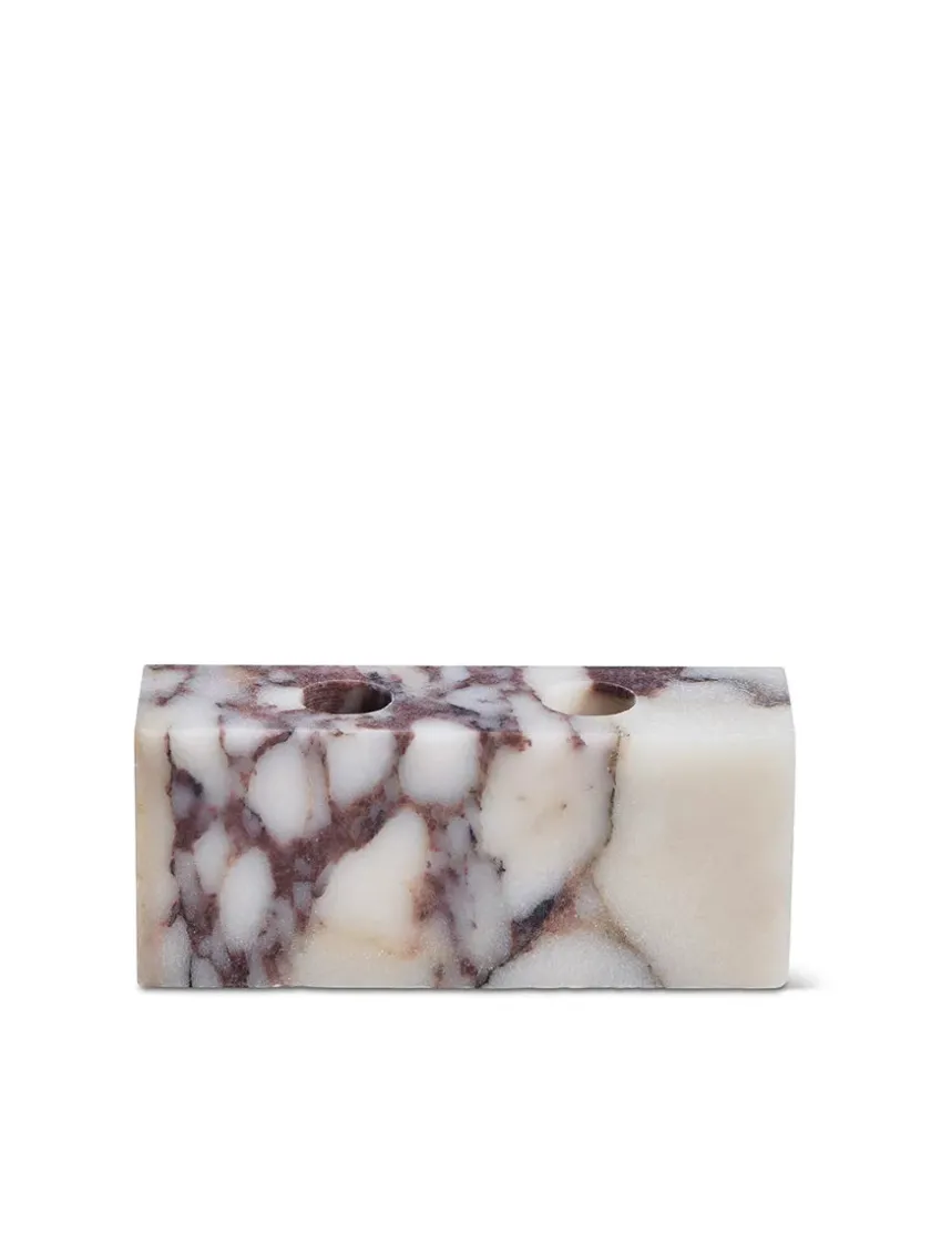 Wabi Sabi Nordic Epode Lysestage, calacatta violetta fra> Gaver Til Hende|Kalenderlys & Julelysestager