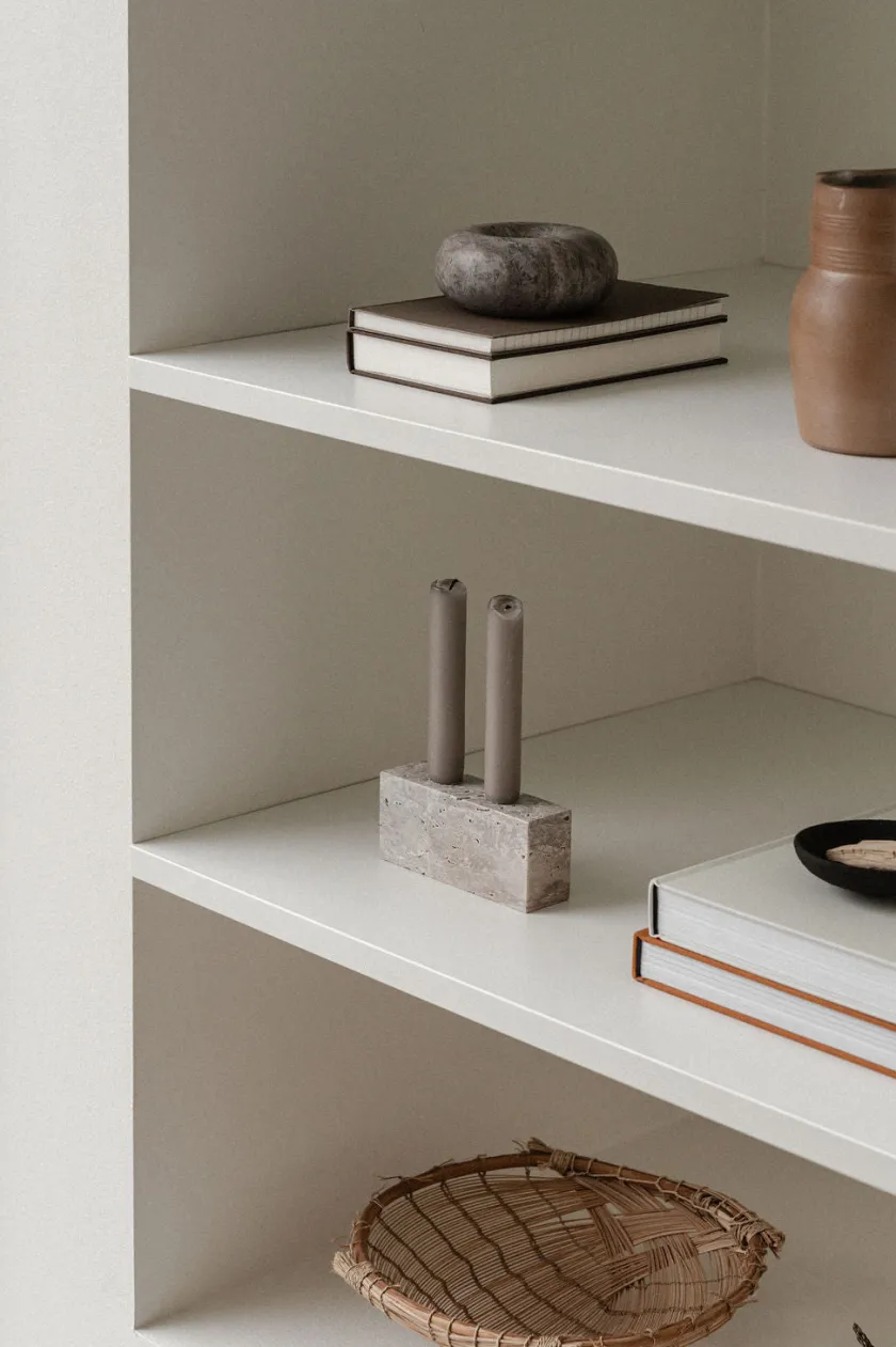 Wabi Sabi Nordic Epode Lysestage, calacatta violetta fra> Gaver Til Hende|Kalenderlys & Julelysestager