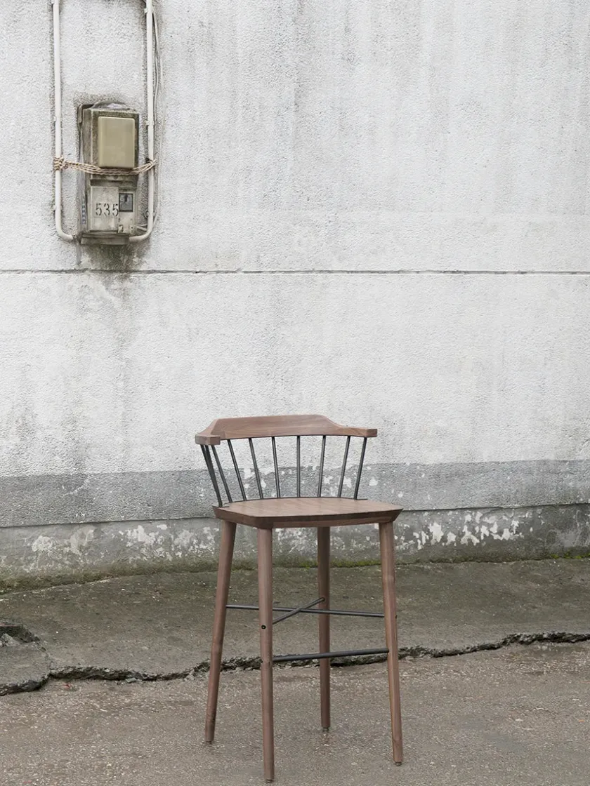 Stellar Works Exchange Counter Stool SH 61, walnut fra> Barstole