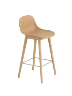 Muuto Fiber Bar Stool Wood w. back fra><noscript><img width=