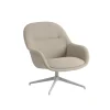 Muuto Fiber Lounge Armchair, Ecriture 240 grå swivel base fra> Loungestole|Lænestole