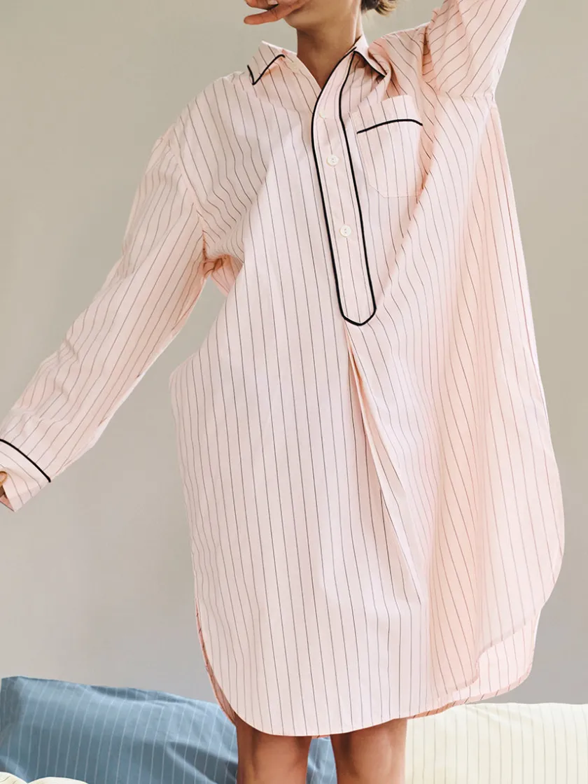 HAY Fineline Long Nightshirt fra> Tøj|Tekstiler Til Soveværelset