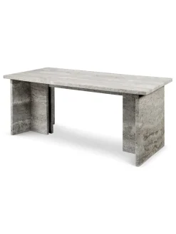 Wabi Sabi Nordic Fjer Sofabord 110 cm, travertin silver fra><noscript><img width=