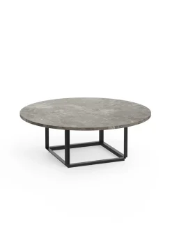 New Works Florence Sofabord Ø90, gris du marais/beige grey fra><noscript><img width=