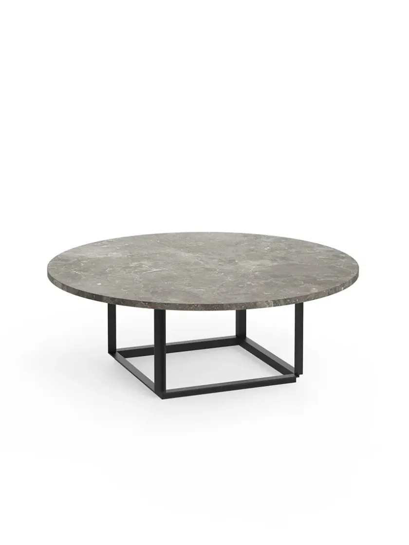 New Works Florence Sofabord Ø90, gris du marais/beige grey fra> Sofaborde