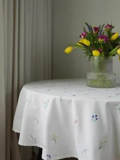 Blåmst Flower Dug, Rund fra><noscript><img width=