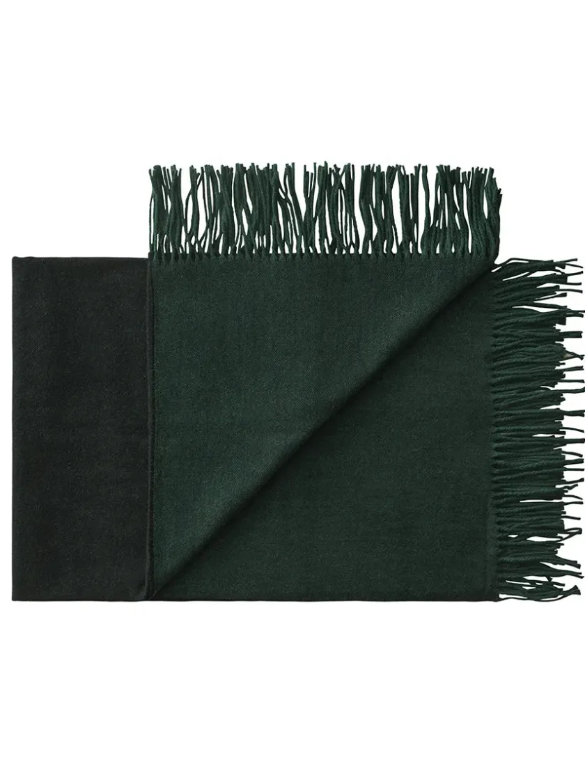 Silkeborg Uldspinderi Franja Plaid, green/black fra> Puder Og Plaider