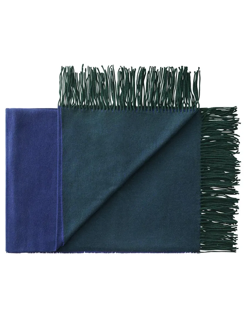 Silkeborg Uldspinderi Franja Plaid, green/blue fra> Gaver Til Ham|Puder Og Plaider