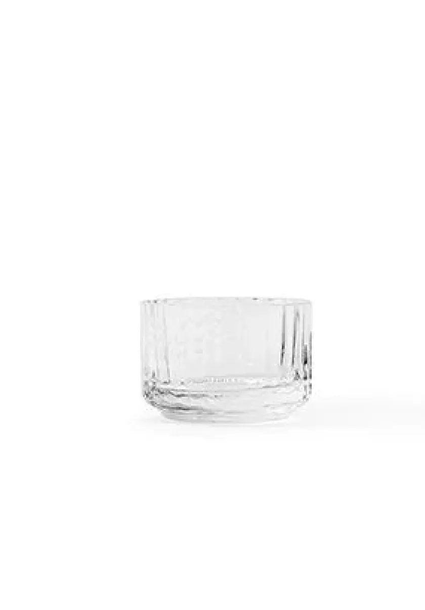 Lyngby Porcelæn Fyrfadsstage i klar glas fra> Lysestager