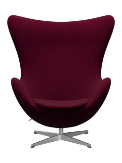 Fritz Hansen Ægget, sort læder/aluminium af Arne Jacobsen><noscript><img width=