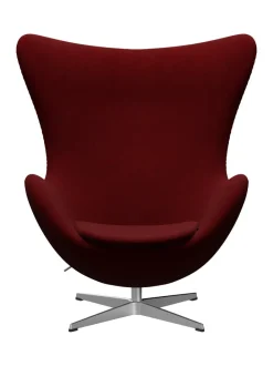 Fritz Hansen Ægget, sort læder/aluminium af Arne Jacobsen><noscript><img width=