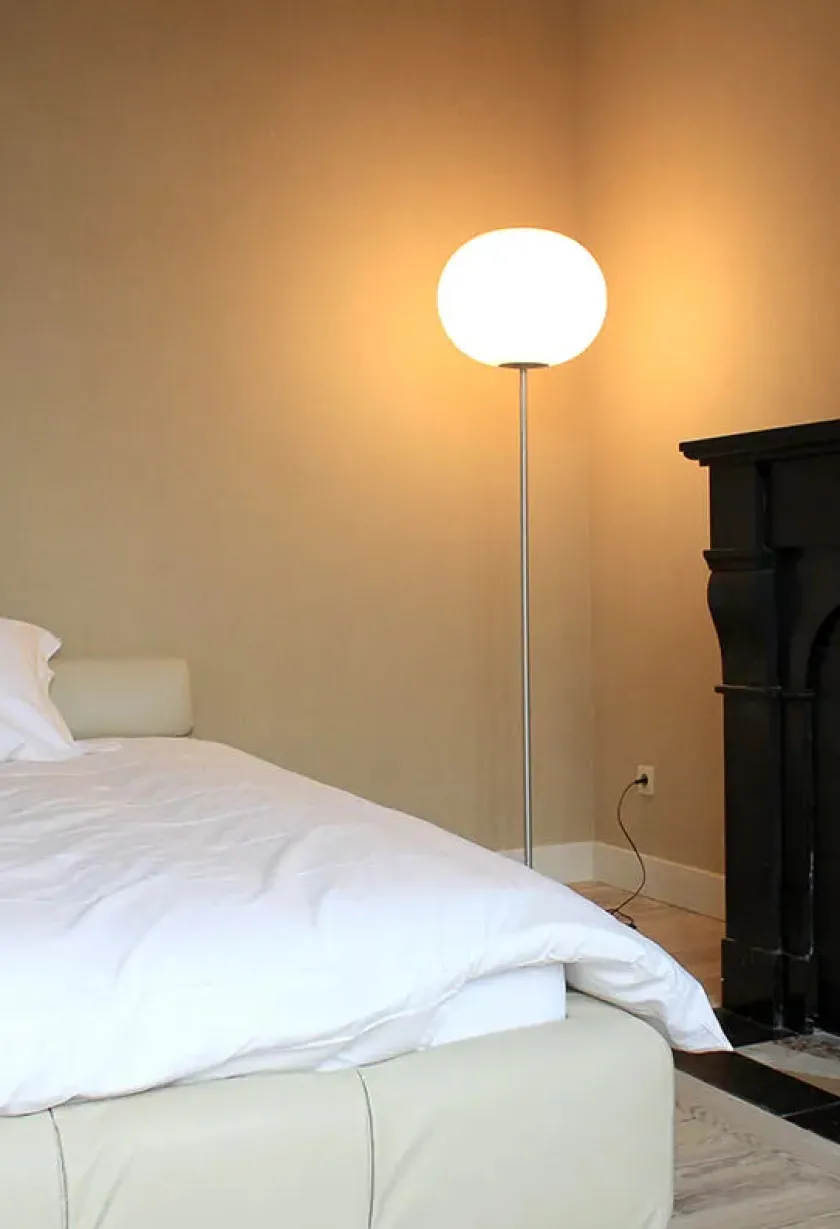 Flos Glo-Ball F, Silver Gulvlampe fra> Gulvlamper|Spots