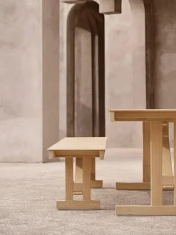 Carl Hansen & Søn Havemøbelsæt, 2 bænke og bord af Børge Mogensen> Havemøbelsæt