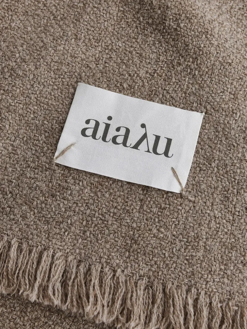 Aiayu Haya Wool Throw, pure soil fra> Puder Og Plaider