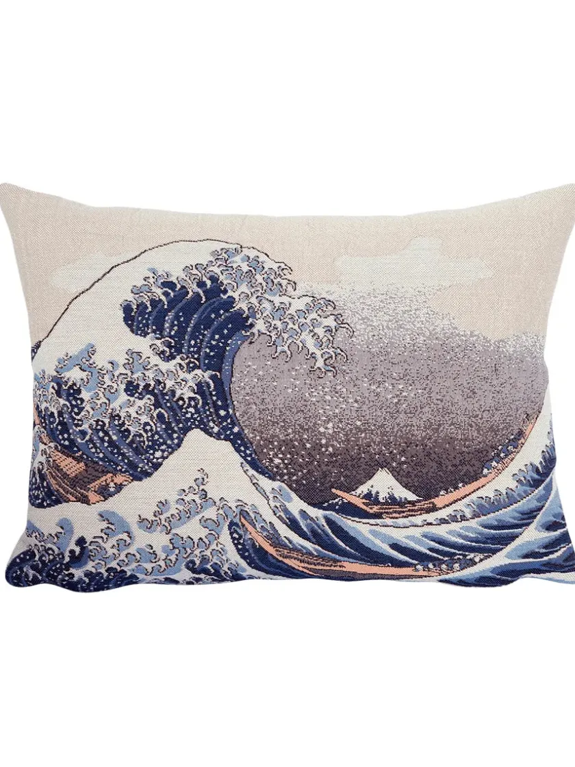 Poulin Design Hokusai La Vague Pude fra> Puder Og Plaider|Puder