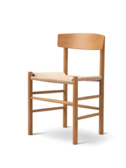 Fredericia Furniture J39 Folkestolen, Khaki grøn af Børge Mogensen><noscript><img width=
