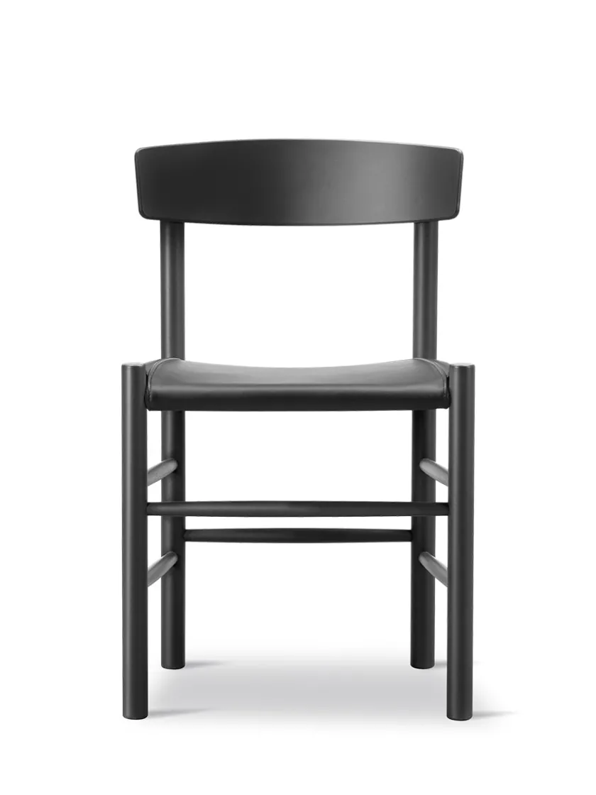 Fredericia Furniture J39 Folkestolen Sædepolstret, Natur Canvas af Børge Mogensen> Spisebordsstole