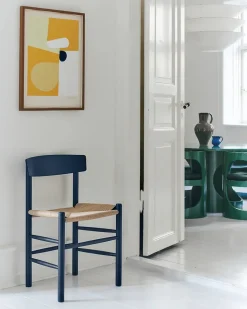 Fredericia Furniture J39 Folkestolen, sortlakeret bøg af Børge Mogensen><noscript><img width=