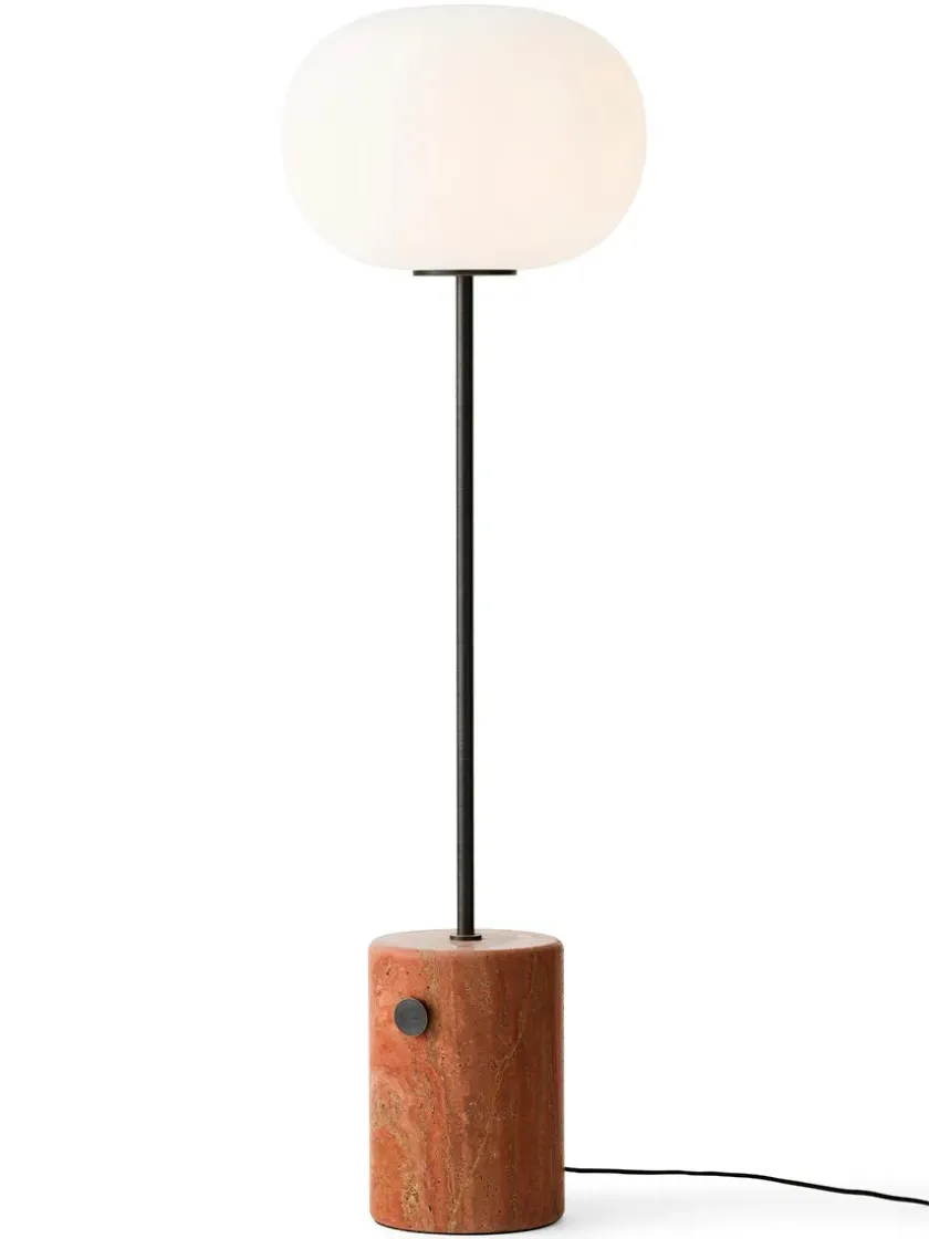 Audo Copenhagen JWDA Floor Lamp, red travertine stone fra> Gulvlamper|Spots