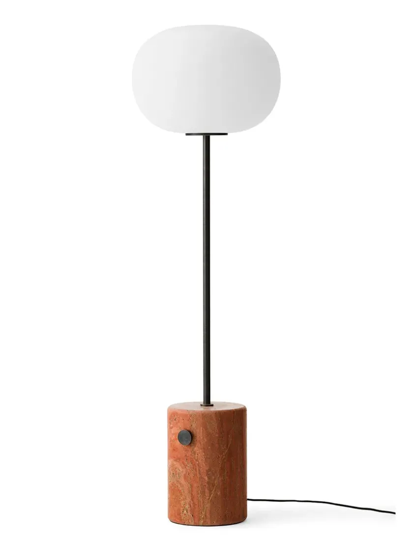 Audo Copenhagen JWDA Floor Lamp, red travertine stone fra> Gulvlamper|Spots