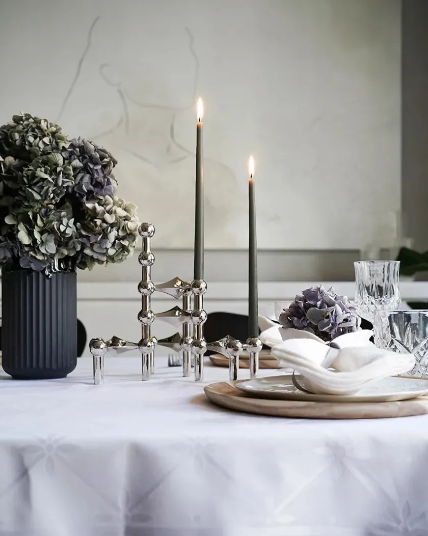 STOFF Nagel Kertelys til Nagel Lysestage, dusty green fra> Stearinlys|Lysestager