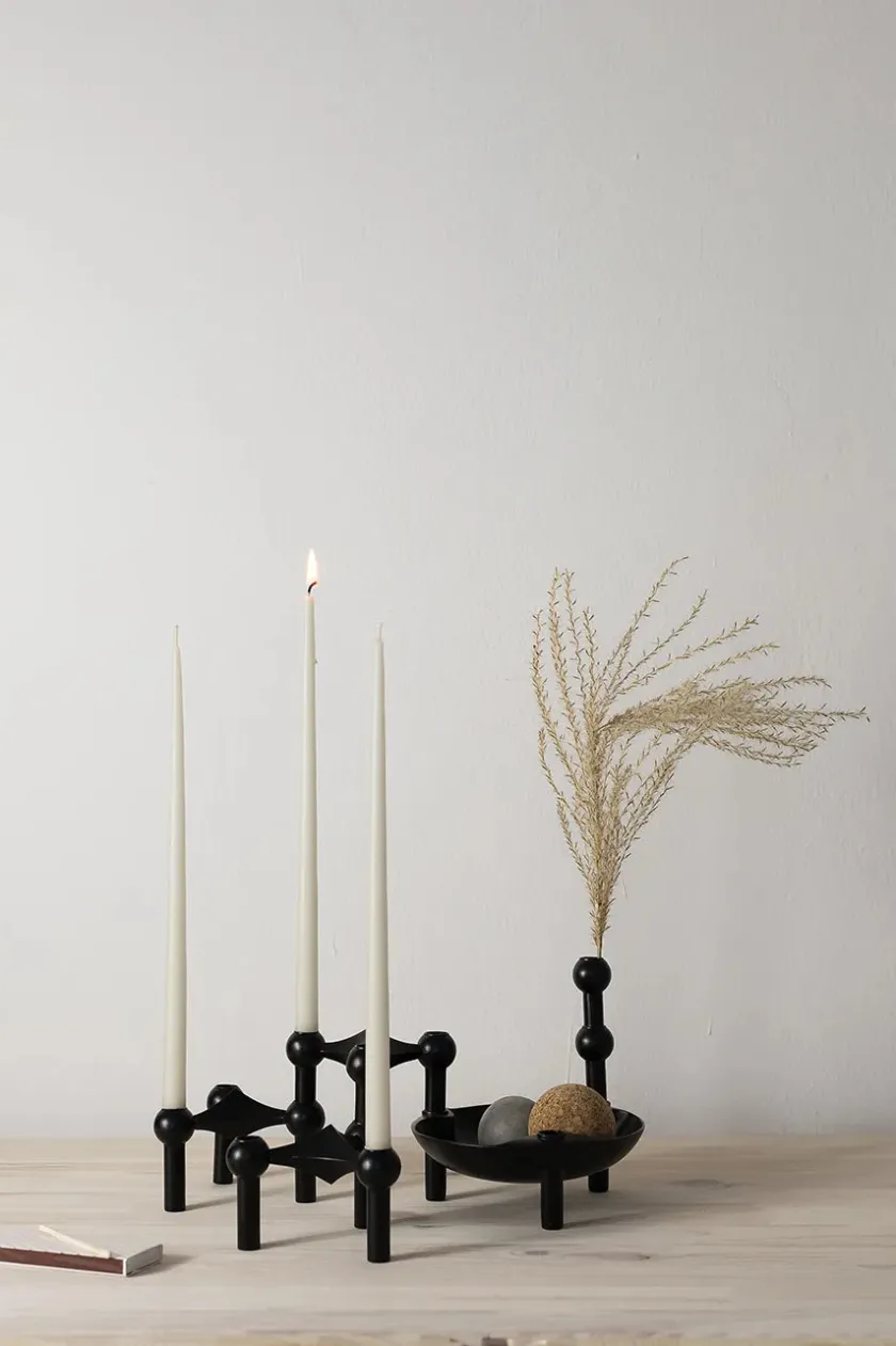STOFF Nagel Kertelys til Nagel Lysestage, dusty green fra> Stearinlys|Lysestager