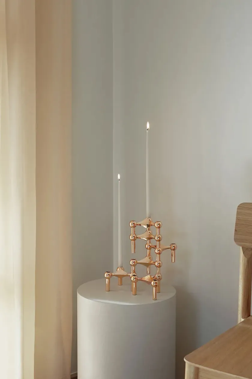 STOFF Nagel Kertelys til Nagel Lysestage, dusty green fra> Stearinlys|Lysestager