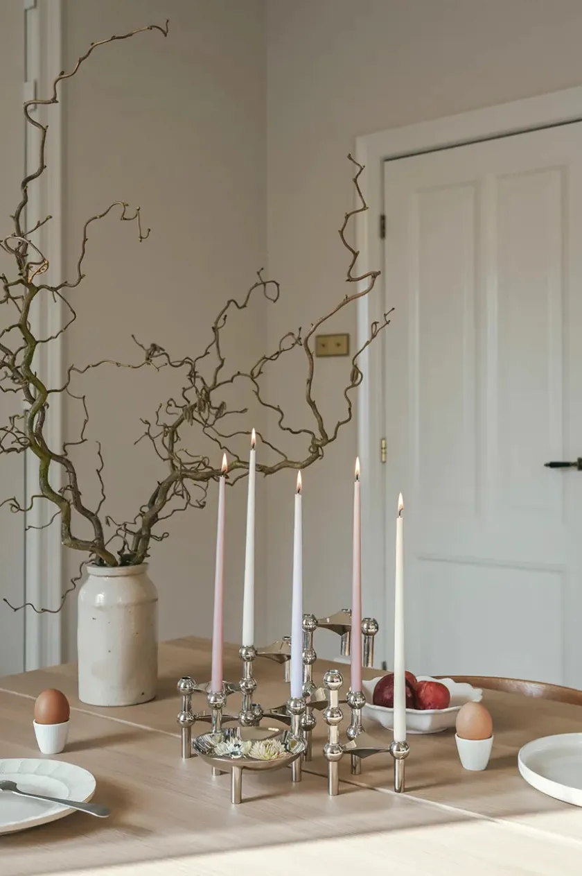 STOFF Nagel Kertelys til Nagel Lysestage, dusty green fra> Stearinlys|Lysestager