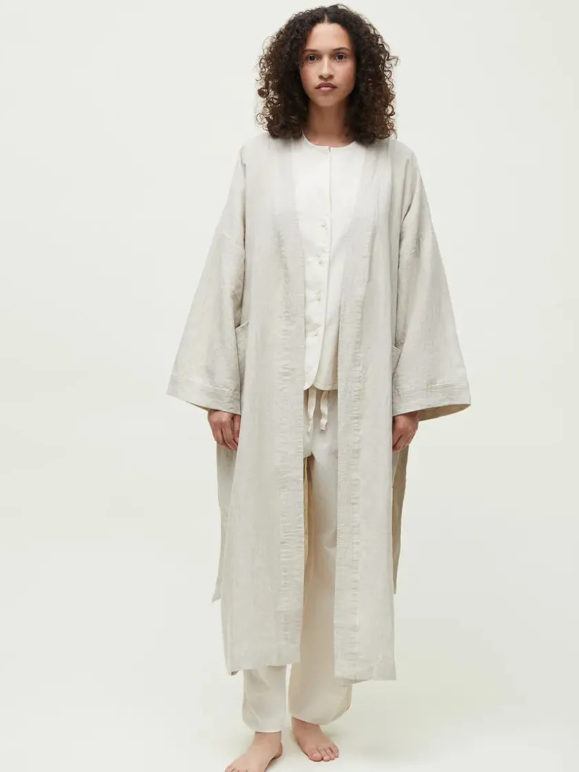 Aiayu Kimono Linen, tender fra> Tøj|Badeværelsestekstiler
