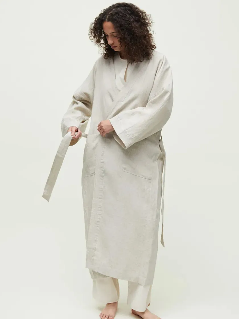 Aiayu Kimono Linen, tender fra> Tøj|Badeværelsestekstiler